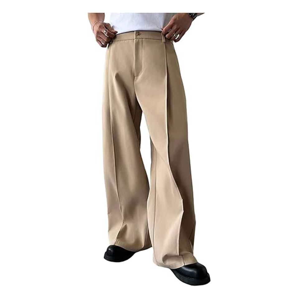 Men Formal Wear Pinterest - กางเกงสูทขายาวทรงตรงสีพื้นสำหรับผู้ชาย เหมาะสำหรับงานทางการ ธุรกิจ ใส่ได้ทุกวัน สไตล์ลำลอง จับจีบด้านหน้า