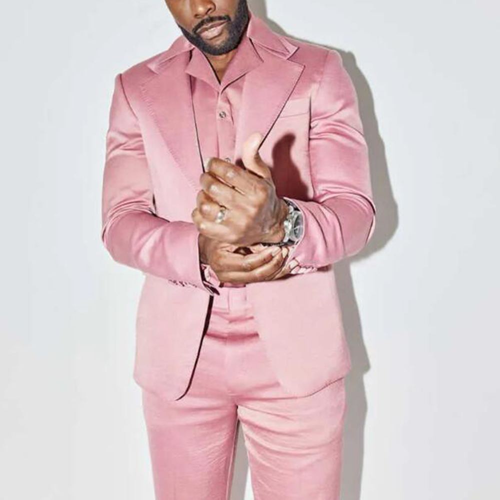 คลาสสิกสีชมพูงานแต่งงาน Tuxedo - Men Formal Wear Pink บทวิจารณ์และราคา