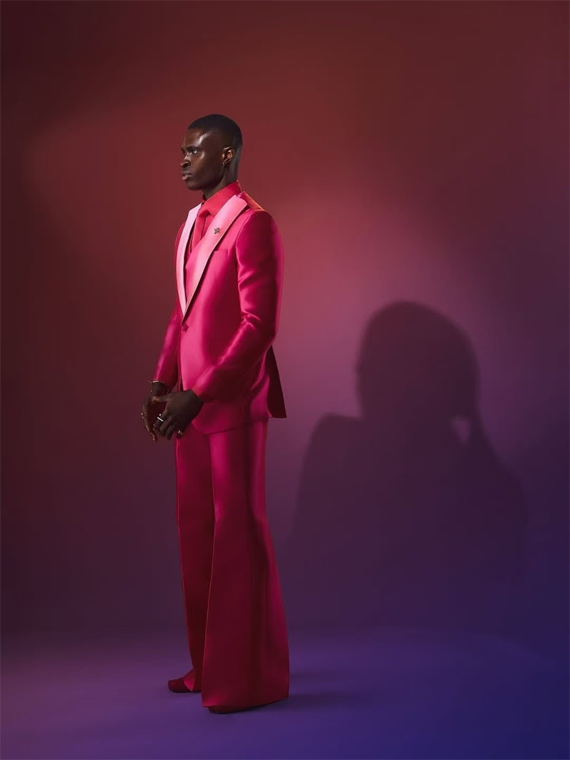 ชุดสูทผู้ชายสีชมพูแดง 2 ชิ้น เ - Men Formal Wear Pink บทวิจารณ์และราคา