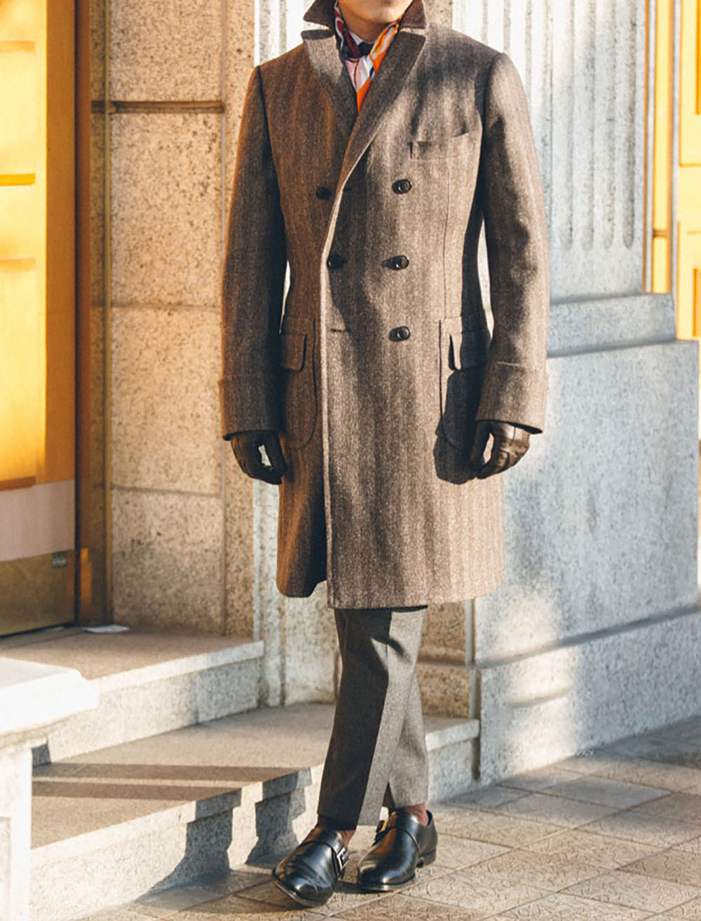 เสื้อโค้ทผ้าวูลผสมลายก้างปลาสไ - Men'S Vintage Formal Wear บทวิจารณ์และราคา