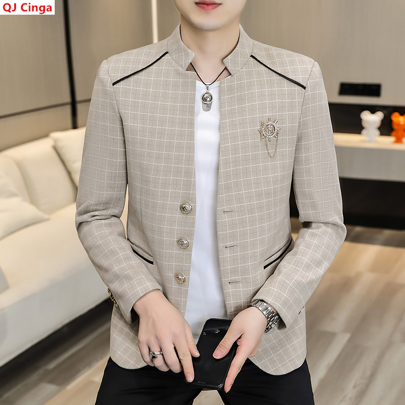 เสื้อสูทแขนยาวสไตล์จีนสำหรับผู - Asian Men Formal Wear บทวิจารณ์และราคา