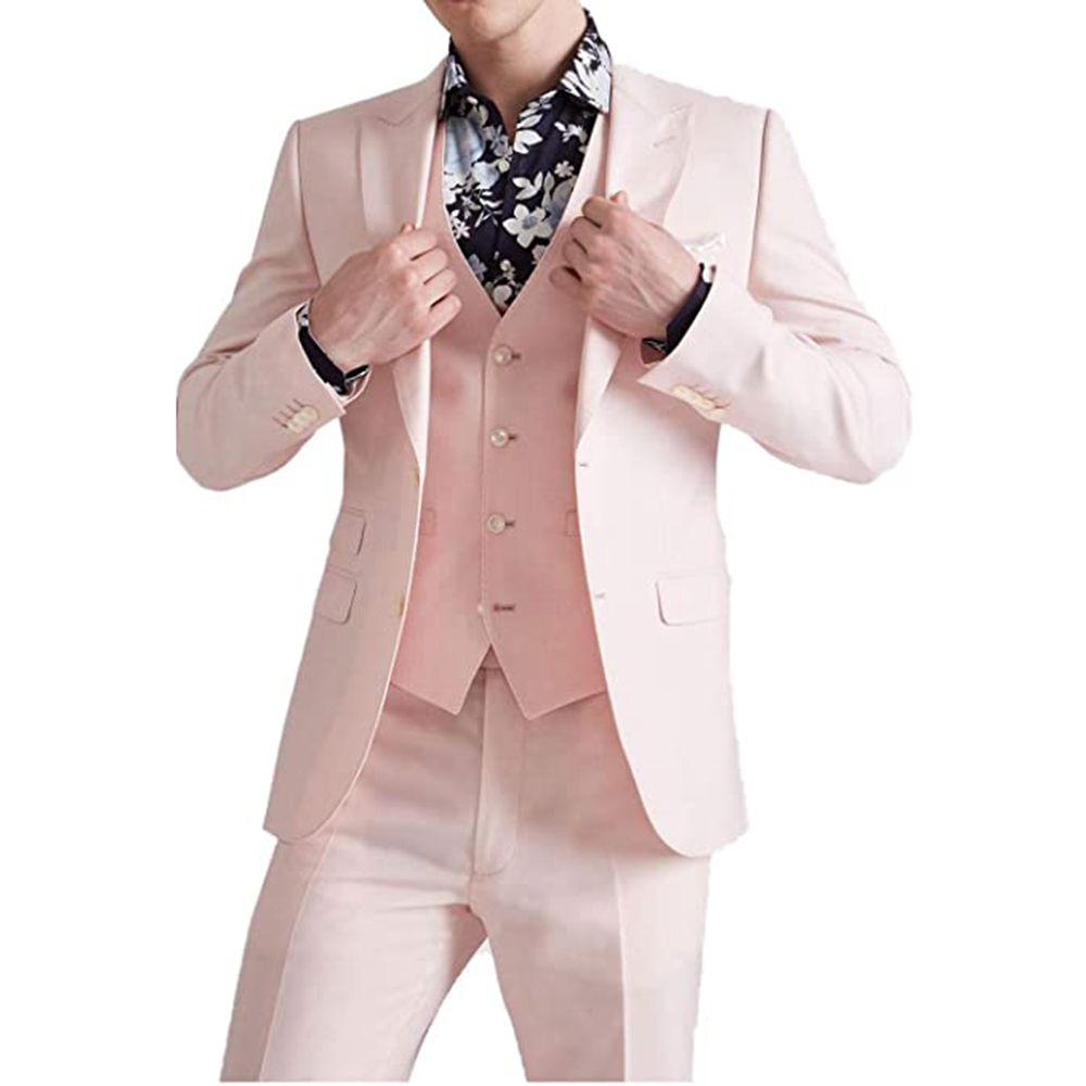 ชุดสูทสีชมพูสำหรับฤดูร้อน ชุดเ - Men Formal Wear Pink บทวิจารณ์และราคา