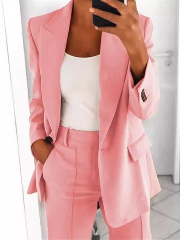 ผู้หญิงฤดูใบไม้ร่วงใหม่แฟชั่นป - Wool Suit Jacket บทวิจารณ์และราคา