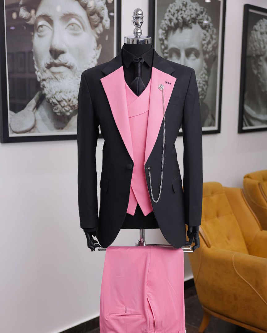 ชุดทักซิโด้สีดำสุดหรูสำหรับผู้ - Men Formal Wear Pink บทวิจารณ์และราคา