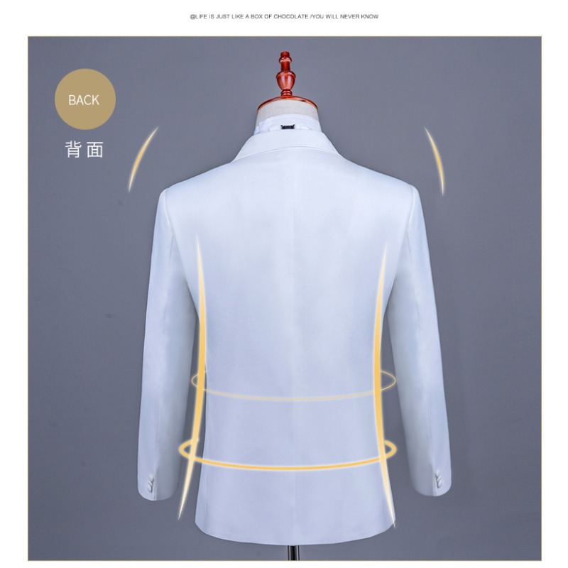 ชุดพิธีการสีขาวแบบจีนสำหรับผู้ - Asian Men Formal Wear บทวิจารณ์และราคา