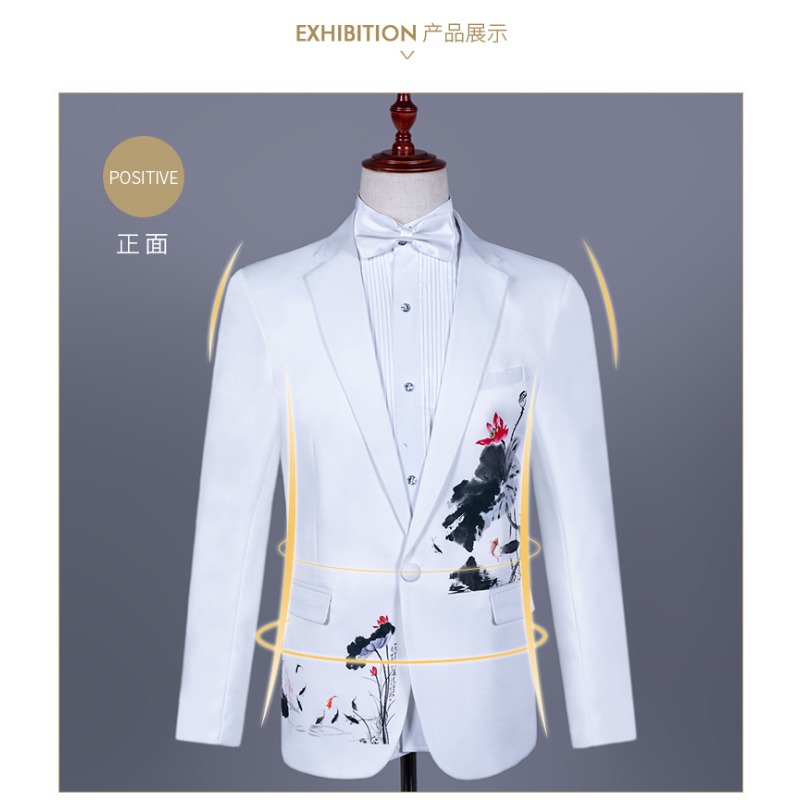 ชุดพิธีการสีขาวแบบจีนสำหรับผู้ - Asian Men Formal Wear บทวิจารณ์และราคา