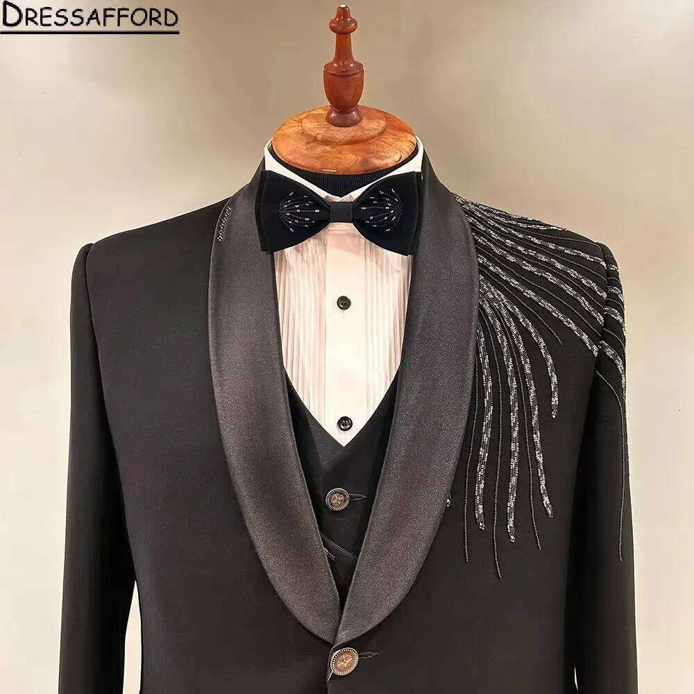 ชุดทักซิโด้แต่งงานประดับคริสตั - Men'S Formal Wear No Suit บทวิจารณ์และราคา