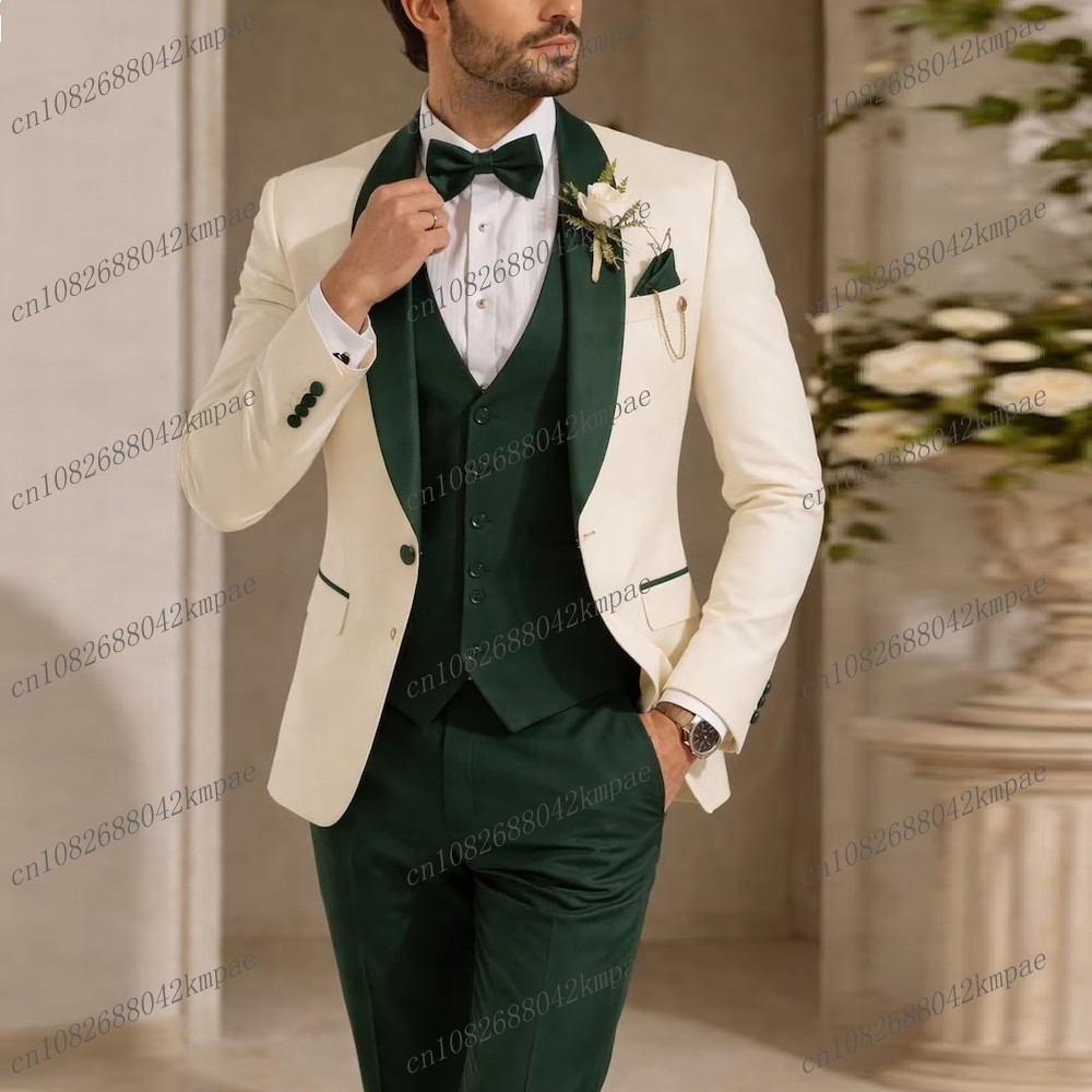 ชุดสูทผู้ชายสีไอวอรี่และเขียวเ - Men Formal Wear Pinterest บทวิจารณ์และราคา
