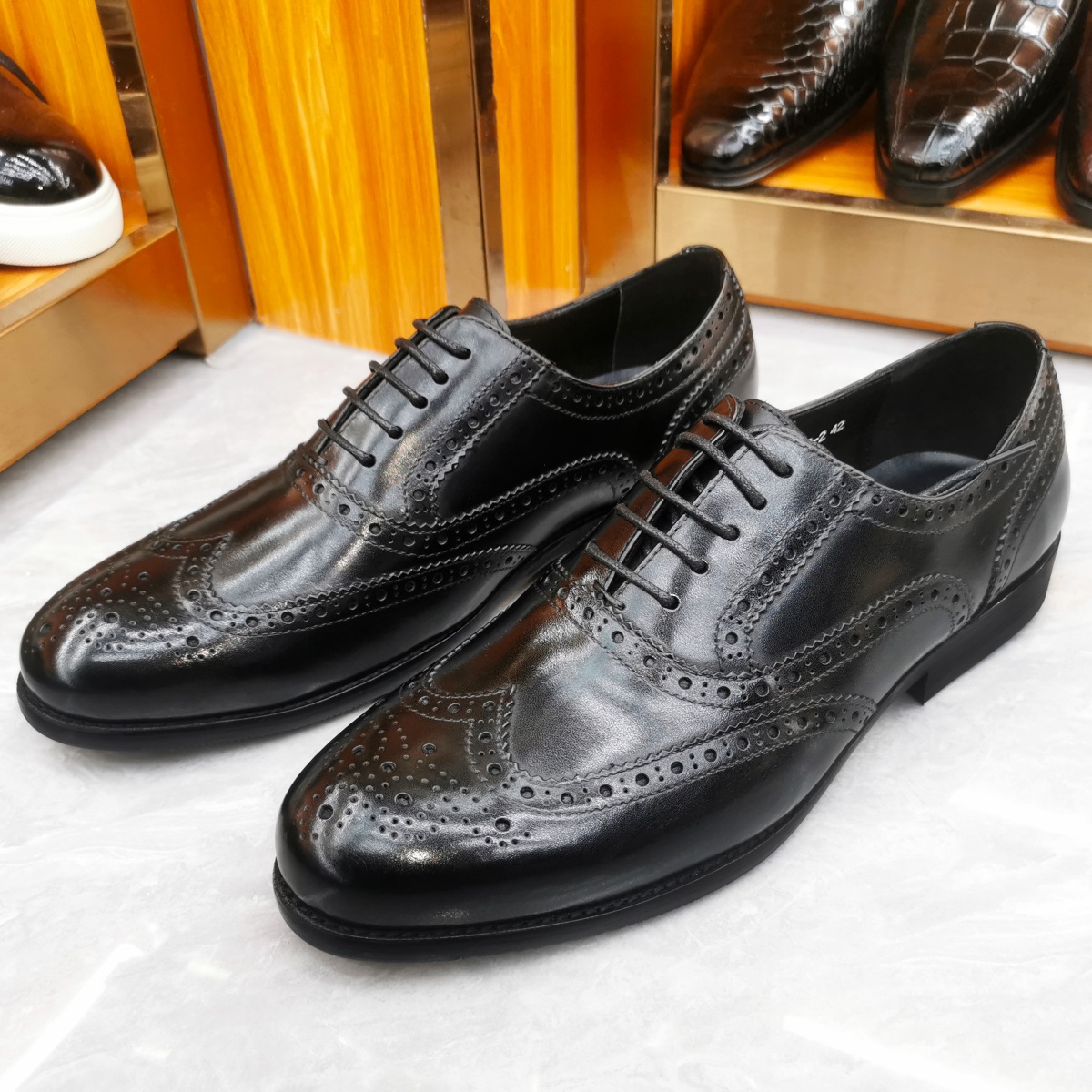 รองเท้าเดรสผู้ชายสุดหรู หนังแท - Men Formal Wear Brown บทวิจารณ์และราคา