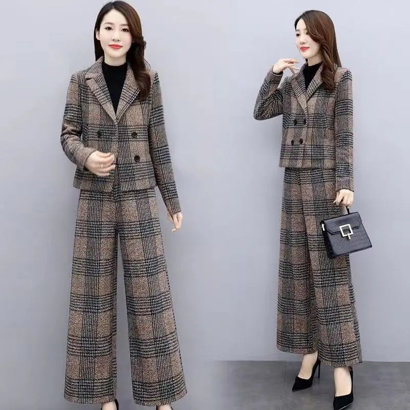 ชุดกางเกงขากว้างแฟชั่นสำหรับผู - Wool Suit Jacket บทวิจารณ์และราคา