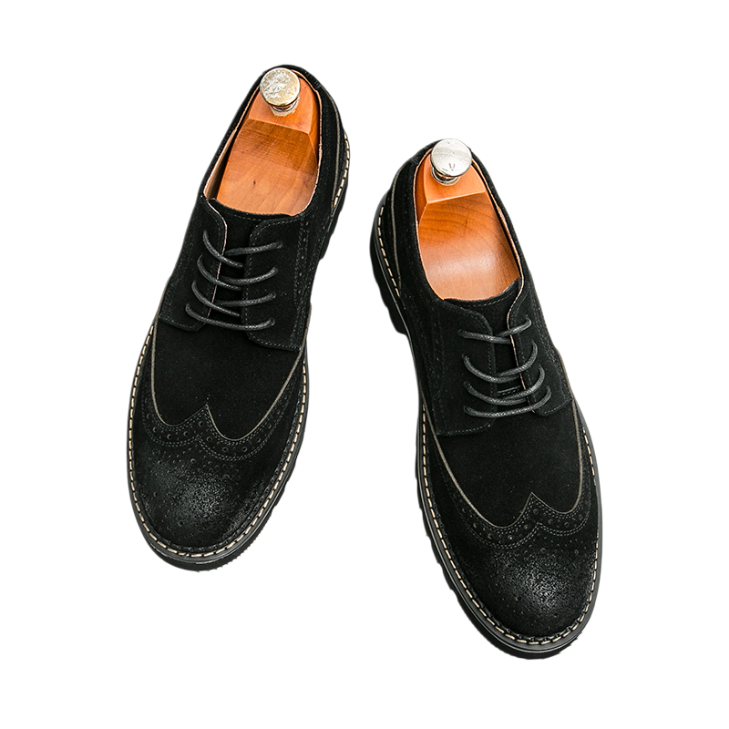 รองเท้าหนังกลับสีน้ำตาลสำหรับผ - Men Formal Wear Brown บทวิจารณ์และราคา