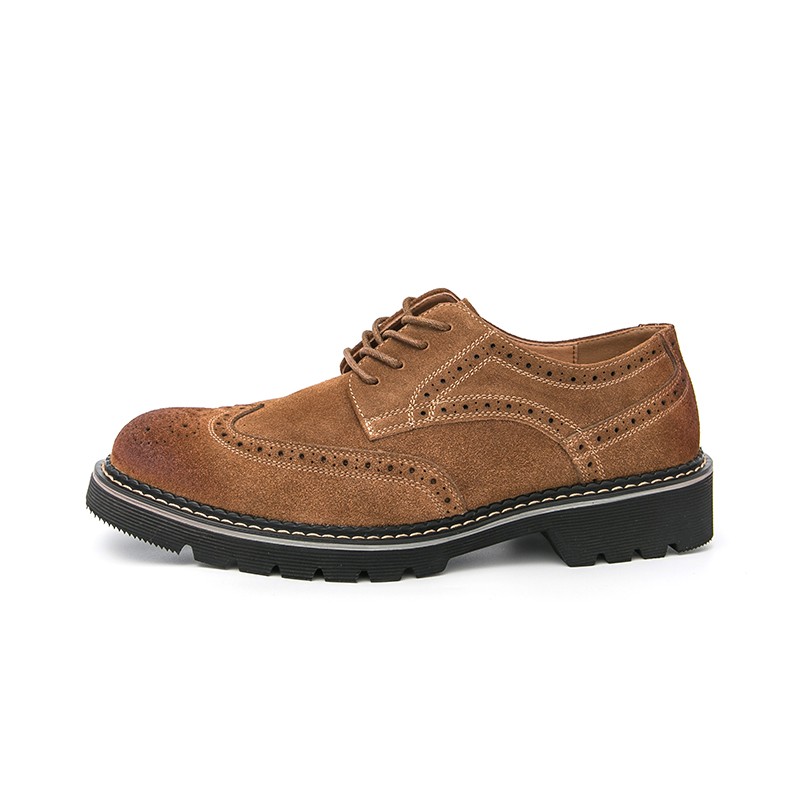 รองเท้าหนังกลับสีน้ำตาลสำหรับผ - Men Formal Wear Brown บทวิจารณ์และราคา