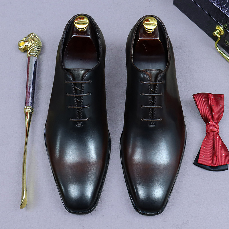 Designer ของแท้หนัง Mens Whole - Men Formal Wear Brown บทวิจารณ์และราคา